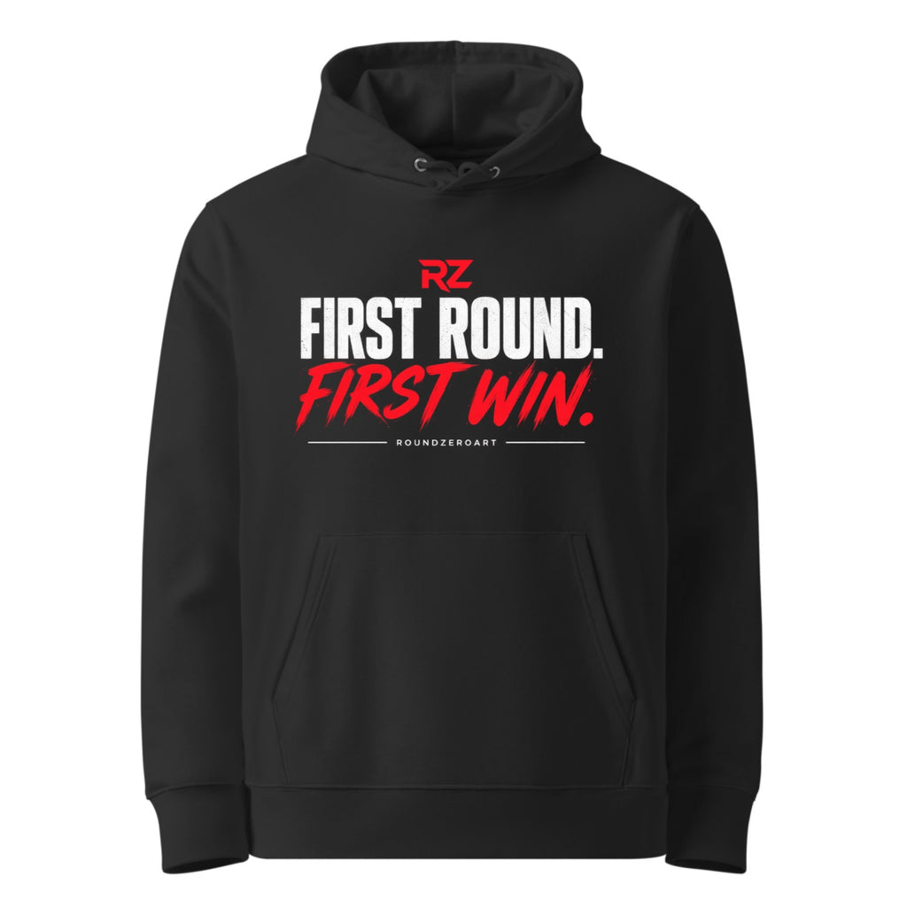 FIRST ROUND. FIRST WIN. Long Sleeve — Black- Semi-Oversized