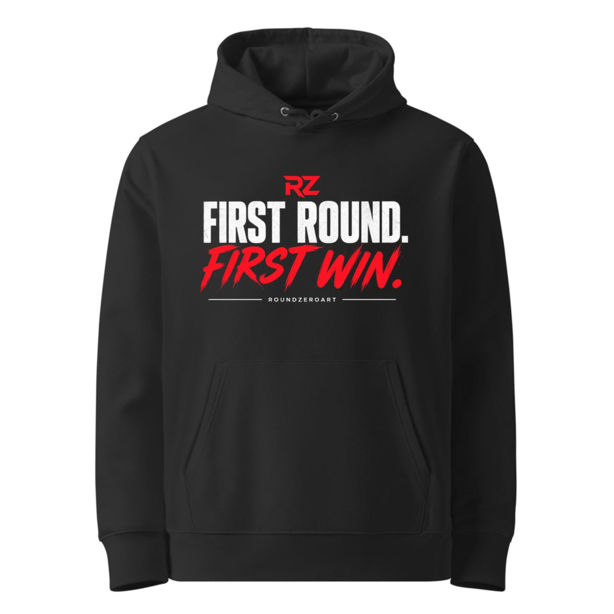 FIRST ROUND. FIRST WIN. Long Sleeve — Black- Semi-Oversized