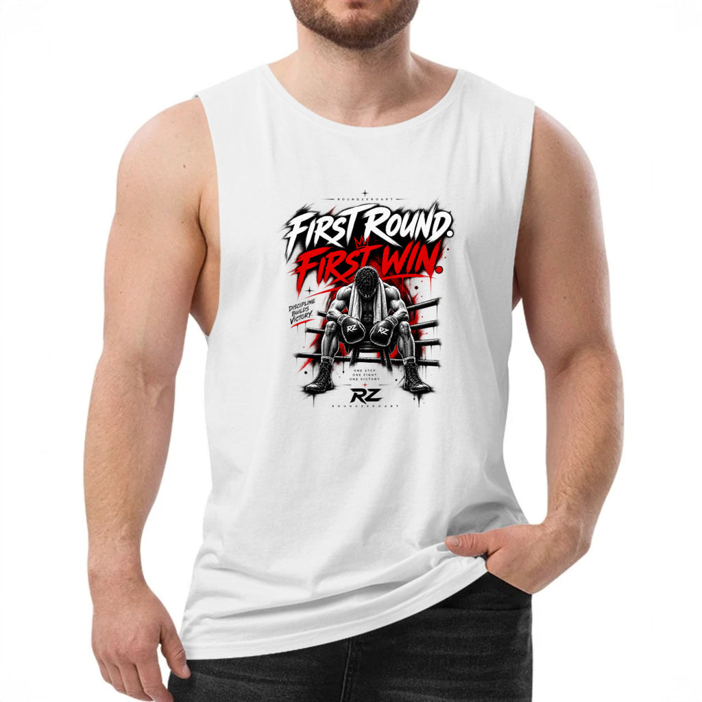 Boxing Graphic Tank Top – "First Round. First Win."