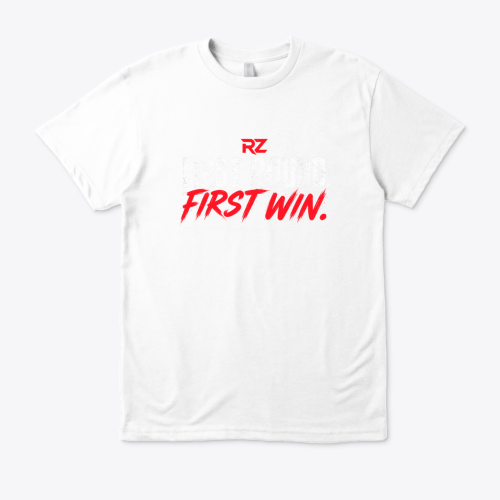 FIRST ROUND .FIRST WIN. T-Shirt — Black - Regular Premium