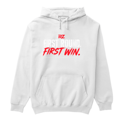 FIRST ROUND .FIRST WIN. Hoodie — Black